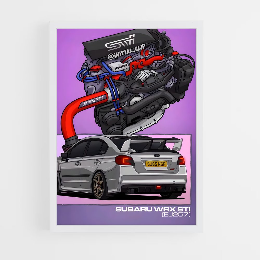 Poster V8 Turbo Thrill – affiche Subaru (vue 3)